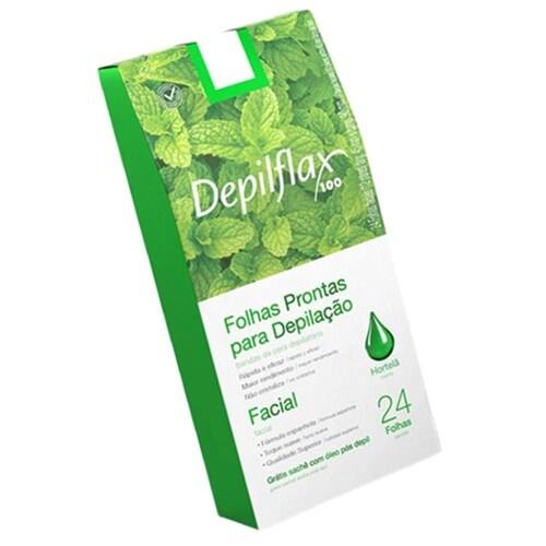 imagem de FOLHAS DEP FACIAL DEPILFLAX 24UN HORTELA