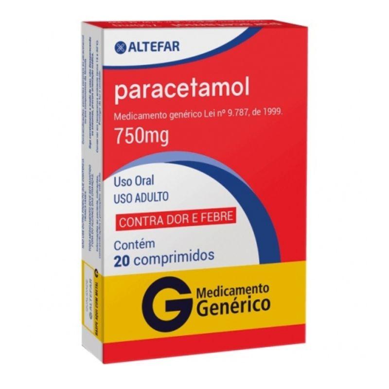 imagem de PARACETAMOL 750MG 20CPR BELFAR