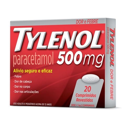 imagem de TYLENOL 500MG 20CPR