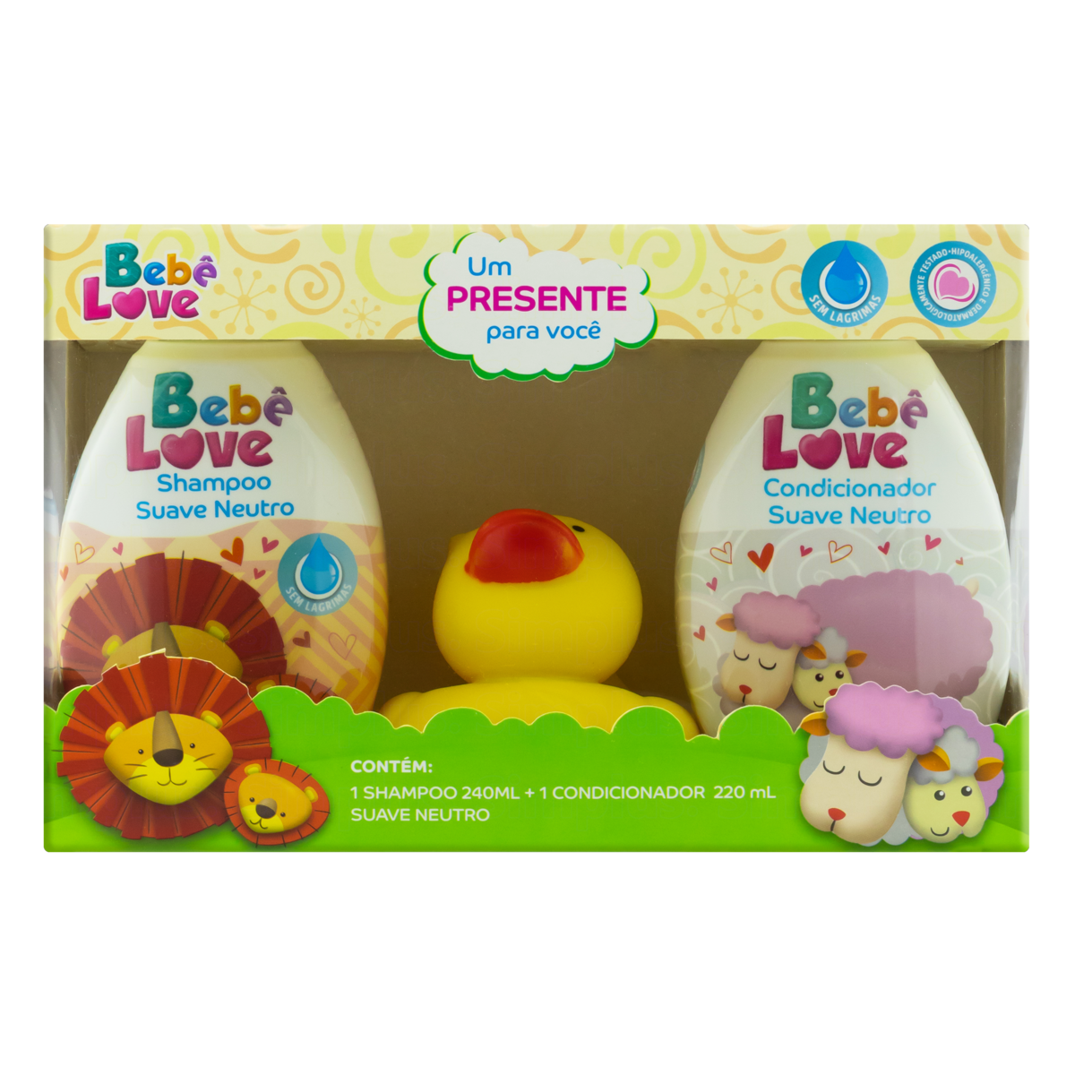 imagem de KIT BEBE LOVE SH+COND+PATINHO AMARELO