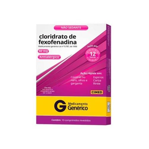 imagem de FEXOFENADINA   60MG 10CPR CIMED