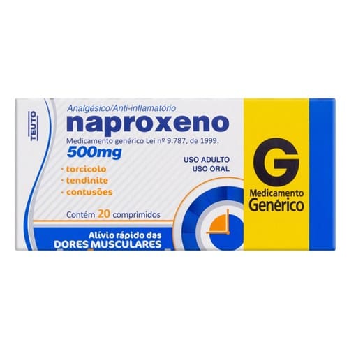imagem de NAPROXENO 500MG 20CPR TEUTO