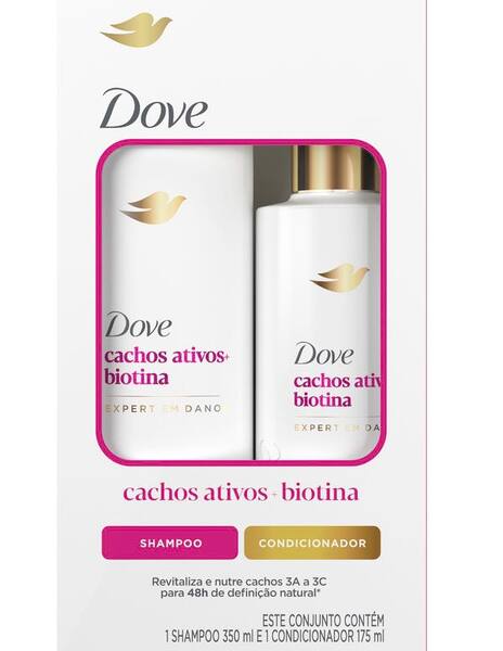 imagem de KIT DOVE  SH 350ML+ COND 175ML CACHOS ATIVOS