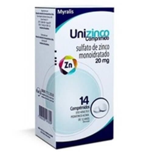 imagem de UNIZINCO 20MG 14CPR