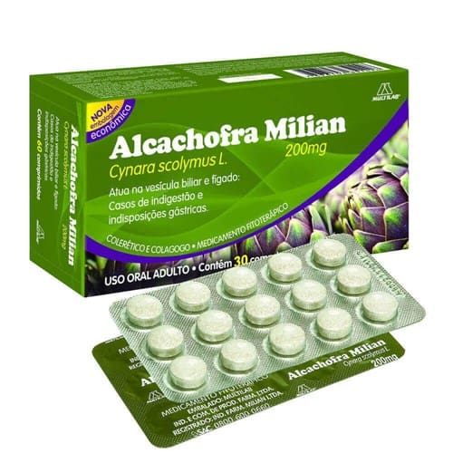 imagem de ALCACHOFRA  200MG 30CPR MULTILAB