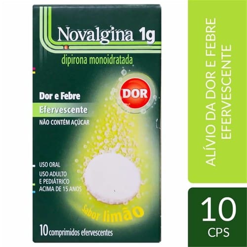 imagem de NOVALGINA 1 GR 10CPR EFEVESCENTE