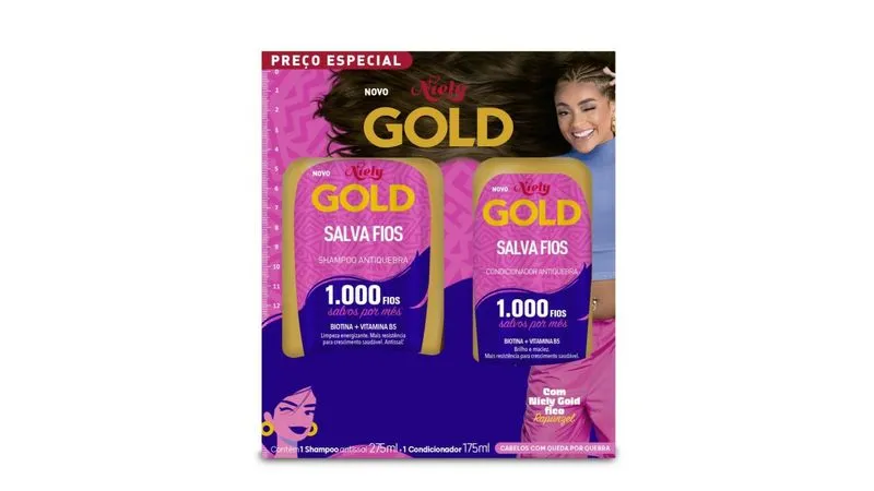 imagem de KIT NIELY GOLD SH275+COND175 SALVA FIOS