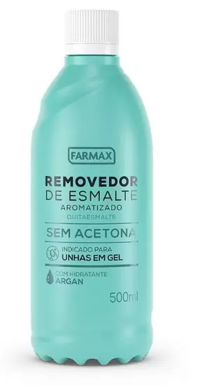 imagem de REMOV ESMALTE FARMAX 500ML ARGAN SEM ACETONA